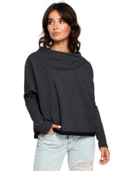 Be Wear Bluza w kolorze grafitowym rozmiar: L/XL. Czarne bluzy bez kaptura damskie Be Wear, l. Za 135.81 zł.