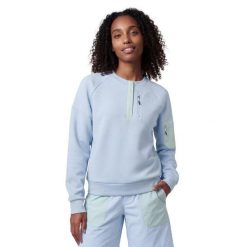 Damska techniczna bluza trekkingowa Siroko Tatras-W Blue. Niebieskie bluzy bez kaptura damskie SIROKO, uniwersalny, z dzianiny. Za 211.00 zł.