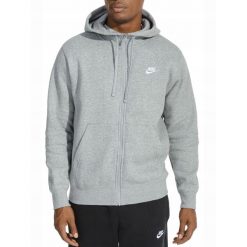 Bluza na co dzień męska NIKE SPORTSWEAR CLUB na zamek z kapturem. Szare bluzy z kapturem męskie Nike, m. Za 319.99 zł.