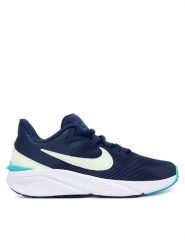 Nike Buty do biegania Star Runner 4 Nn (GS) DX7615 409 Granatowy. Niebieskie buty sportowe chłopięce Nike, z materiału, bez zapięcia. Za 219.99 zł.