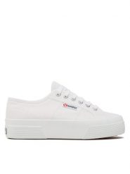 Superga Tenisówki 2740 Platform S21384W Biały. Białe trampki i tenisówki damskie Superga, bez wzorów, z materiału. Za 179.99 zł.