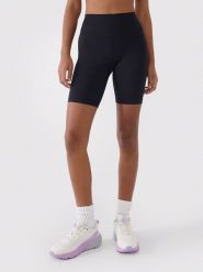 4F Legginsy sportowe w kolorze czarnym rozmiar: XL. Czarne legginsy damskie 4f, xl, bez wzorów, z materiału. Za 45.45 zł.