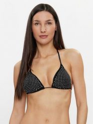 Guess Góra od bikini E4GJ07 KC5Z0 Czarny. Czarne bikini damskie Guess, z aplikacjami. Za 219.99 zł.