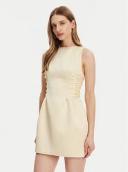 Elisabetta Franchi Sukienka koktajlowa AB-772-51E2-DC7 Żółty Slim Fit. Żółte sukienki damskie Elisabetta Franchi, bez wzorów, z syntetyku, wizytowe, bez kołnierzyka, bez ramiączek. Za 1,859.00 zł.