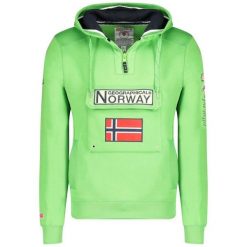 Bluza Geographical Norway GYMCLASS FLASH GREEN MEN 054 POP jaskrawa zieleń. Zielone bluzy bez kaptura męskie Geographical Norway. Za 149.00 zł.