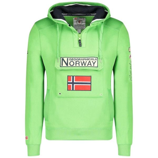 Bluza Geographical Norway GYMCLASS FLASH GREEN MEN 054 POP jaskrawa zieleń. Zielone bluzy bez kaptura męskie Geographical Norway. Za 149.00 zł.