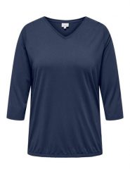 ONLY Carmakoma Bluzka w kolorze granatowym rozmiar: 50/52. Niebieskie bluzki damskie Only Carmakoma, bez wzorów, bez kołnierzyka, bez ramiączek. Za 61.17 zł.