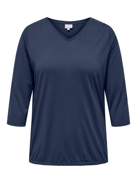 ONLY Carmakoma Bluzka w kolorze granatowym rozmiar: 50/52. Niebieskie bluzki damskie Only Carmakoma, bez wzorów, bez kołnierzyka, bez ramiączek. Za 60.88 zł.