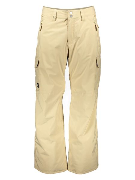 Quicksilver Spodnie narciarskie "Porter" w kolorze beżowym rozmiar: M. Brązowe spodnie materiałowe męskie QUICKSILVER, bez wzorów. Za 322.73 zł.