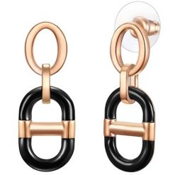 Lulu & Jane Kolczyki Stop metali Różowy złoty 1 ct Damski. Czerwone kolczyki damskie Lulu & Jane, pozłacane. Za 109.99 zł.