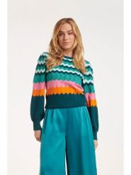 Smashed Lemon Sweter w kolorze turkusowym rozmiar: XS. Niebieskie swetry klasyczne damskie Smashed Lemon, xs, bez kołnierzyka. Za 104.99 zł.