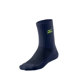 Skarpetki Mizuno Volley Marine. Niebieskie skarpetki damskie Mizuno, bez wzorów, z bawełny. Za 30.08 zł.