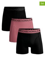Muchachomalo Bokserki (3 pary) w kolorze czarno-różowym rozmiar: M. Czarne bokserki męskie Muchachomalo, bez wzorów. Za 114.95 zł.