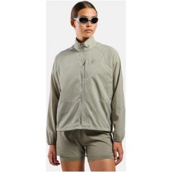 Kurtka damska Odlo ZEROWEIGHT Jacket. Szare kurtki damskie Odlo, bez wzorów, bez kaptura. W wyprzedaży za 494.99 zł.