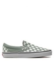 Vans Tenisówki Classic Slip-On VN000BVZCJL1 Zielony. Zielone trampki i tenisówki damskie Vans, bez wzorów, z materiału. Za 229.99 zł.