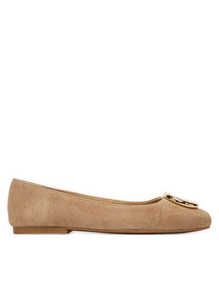 MICHAEL Michael Kors Baleriny Milan 40F5MLFP1S Brązowy. Brązowe baleriny damskie MICHAEL Michael Kors, bez wzorów, ze skóry, bez obcasa. Za 389.99 zł.
