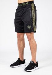 Atlanta Szorty - Czarny/Zielony. Czarne szorty męskie GORILLA WEAR, bez wzorów, z poliesteru. Za 219.00 zł.