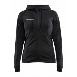 Kurtka damska Craft Evolve. Czarne kurtki damskie Craft, xl, bez wzorów, z materiału, z kapturem. Za 293.75 zł.