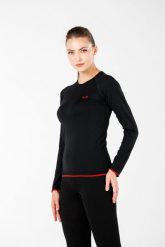 Koszulka termoaktywna damska Woolona Life bezszwowa Merino z długim rękawem. Czarne bielizna termoaktywna damska WOOLONA, l, bez wzorów, z elastanu. Za 297.00 zł.