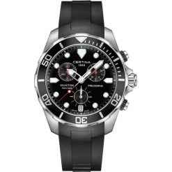 RABAT ZEGAREK CERTINA DS Action Gent Chrono C032.417.17.051.00. Czarne zegarki męskie CERTINA, ceramiczne. W wyprzedaży za 2,090.00 zł.