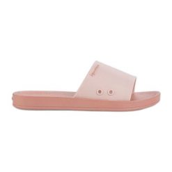 Klapki Ipanema Anat Classic Slide 83583 AS778 różowe. Czerwone klapki damskie bez wzorów, z materiału, bez obcasa. Za 162.98 zł.