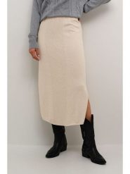 Cream Spódnica "Dela" w kolorze beżowym rozmiar: XL. Brązowe spódniczki damskie Cream, xl, bez wzorów, z podwyższonym stanem, midi, proste. Za 100.99 zł.