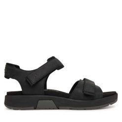 Sandały Josef Seibel. Czarne sandały męskie Josef Seibel, bez zapięcia. Za 439.99 zł.