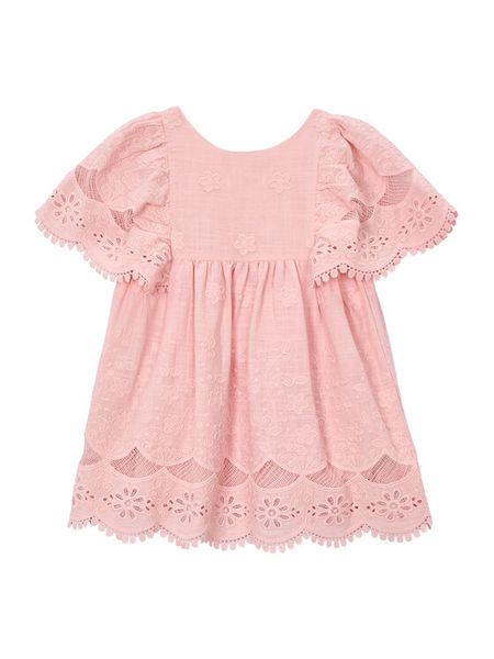 Mayoral Sukienka elegancka 3923 Różowy Regular Fit. Czerwone sukienki dziewczęce Mayoral, bez wzorów, z bawełny, eleganckie, bez ramiączek. Za 232.99 zł.