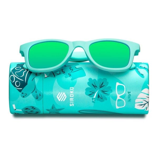 Ęce okulary przeciwsłoneczne Lifestyle Siroko Wave. Niebieskie okulary przeciwsłoneczne dziecięce SIROKO. Za 33.60 zł.