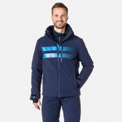 Kurtka narciarska męska Rossignol Course Jkt. Niebieskie kurtki męskie Rossignol, l, bez wzorów, bez kaptura, narciarskie. W wyprzedaży za 1,279.00 zł.