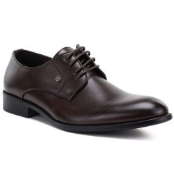Półbuty męskie wizytowe brązowe Unisoft 6795. Brązowe buty wizytowe męskie Unisoft, ze skóry ekologicznej, bez zapięcia. Za 189.99 zł.