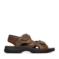 Sandały Rieker. Brązowe sandały męskie Rieker, bez zapięcia. Za 339.99 zł.