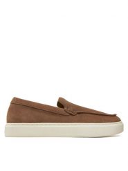 Calvin Klein Półbuty Moccasin Suede HM0HM01794 Brązowy. Brązowe półbuty męskie CALVIN KLEIN, ze skóry, bez zapięcia. Za 389.99 zł.