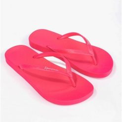 Japonki plażowe damskie Ipanema Anatomic Colors Fem. Czerwone klapki damskie Ipanema, bez wzorów, bez obcasa. Za 59.25 zł.