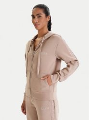 Guess Bluza W6RQ12 KBYE2 Beżowy Regular Fit. Brązowe bluzy bez kaptura damskie Guess, xs, z syntetyku. Za 479.99 zł.