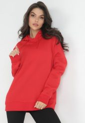 Czerwona Bluza z Kapturem i Długimi Rękawami Agnentha. Czerwone bluzy z kapturem damskie Born2be, xl. Za 59.99 zł.