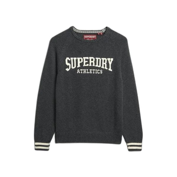 Sweter damski Superdry Slouchy Intarsia. Szare swetry klasyczne damskie Superdry., xs, z dzianiny, bez kołnierzyka. Za 354.95 zł.