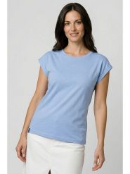 Alife and kickin Koszulka "Sigrid" w kolorze błękitnym rozmiar: S. Niebieskie bluzki damskie Alife and Kickin, s, bez wzorów, z bawełny, bez kołnierzyka, bez ramiączek. Za 43.99 zł.