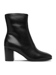 JENNY Botki CEO-23K0671-7 Czarny. Czarne botki damskie Jenny, z materiału, bez obcasa, bez zapięcia. Za 169.99 zł.