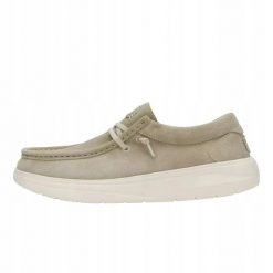 HeyDude Męskie Buty Mokasyny Wsuwane Zamszowe Wally Comf Suede 41. Brązowe mokasyny męskie Hey dude, z materiału. Za 289.00 zł.
