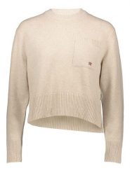 Napapijri Sweter w kolorze beżowym rozmiar: XL. Brązowe swetry klasyczne damskie Napapijri, xl, bez kołnierzyka. Za 259.13 zł.