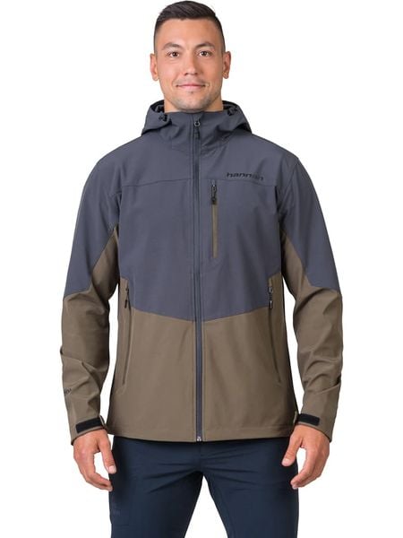 Hannah Kurtka softshellowa "Shelton Lite" w kolorze granatowo-oliwkowym rozmiar: L. Brązowe kurtki outdoor męskie Hannah, l, bez wzorów, z softshellu, bez kaptura. Za 225.70 zł.