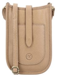 HIDE & STITCHES Skórzana torebka "Jura" w kolorze beżowym na telefon - 12 x 17 x 4 cm rozmiar: onesize. Brązowe torebki klasyczne damskie HIDE & STITCHES, bez wzorów, z materiału, bez dodatków. Za 130.99 zł.