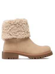 Jenny Fairy Trapery WS5628-08 Beżowy. Brązowe trapery damskie Jenny Fairy, ze skóry, bez obcasa. Za 179.99 zł.