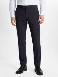 Finshley & Harding spodnie garniturowe Mężczyźni Modern Fit niebieski, 54. Niebieskie spodnie wizytowe męskie Finshley & Harding, z syntetyku. Za 349.95 zł.