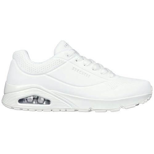Buty do chodzenia męskie Skechers Uno Stand ON Air. Białe buty sportowe na co dzień męskie Skechers, z materiału, bez zapięcia, trekkingowe. Za 414.00 zł.