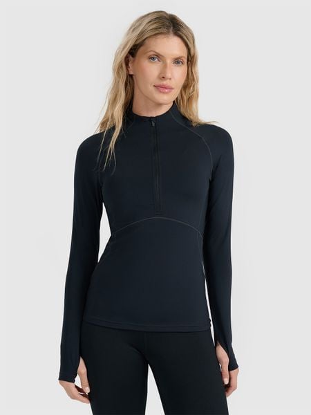 4F Bielizna termiczna ocieplana (góra) damska - czarna S. Czarna bielizna termoaktywna damska 4f, s, bez wzorów, z polaru. Za 169.99 zł.