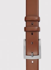 PAKO LORENTE - Kamelowy skórzany pasek męski. Paski męskie Pako Lorente, bez wzorów, ze skóry. Za 149.99 zł.