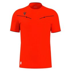 Koszulka sędziowska Macron Ponnet Eco. Czerwone t-shirty sportowe męskie Macron, s, z tkaniny, bez ramiączek, do piłki nożnej. Za 350.00 zł.