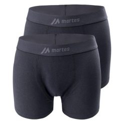 Bokserki Męskie Ravor (zestaw 2 Sztuk). Czarne bokserki męskie MARTES ESSENTIALS, bez wzorów, z bawełny. Za 55.99 zł.